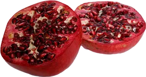 Fresh Pomegranate Halves.png PNG Image