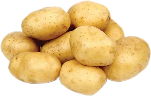 Fresh Potatoes Black Background PNG Image