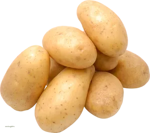 Fresh Potatoes Black Background PNG Image