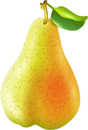 Fresh Ripe Pear Illustration PNG Image