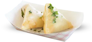 Fresh Samosason Plate PNG Image