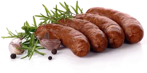 Fresh Sausageswith Herbsand Spices.png PNG Image