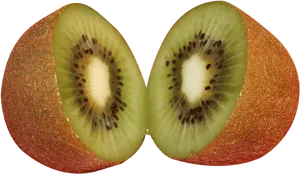 Fresh Sliced Kiwi Fruit PNG Image