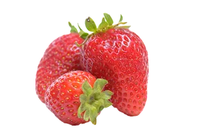 Fresh Strawberries Black Background PNG Image