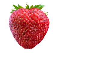 Fresh Strawberry Black Background PNG Image