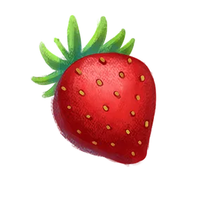 Fresh Strawberry Illustration PNG Image