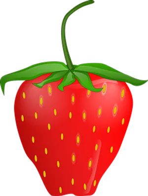 Fresh Strawberry Vector Illustration PNG Image