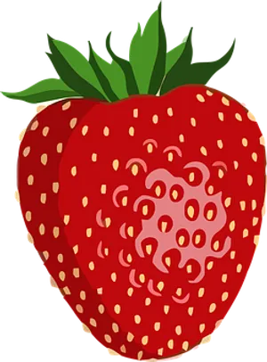 Fresh Strawberry Vector Illustration PNG Image