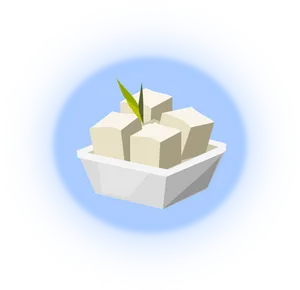 Fresh Tofu Cubes Illustration PNG Image