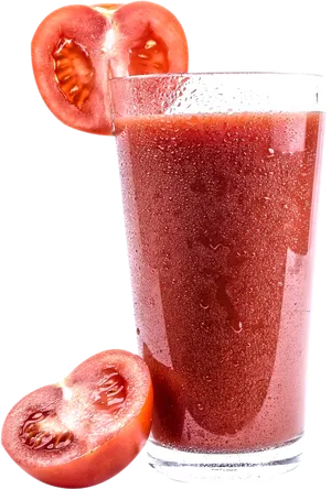 Fresh Tomato Juice Glass PNG Image