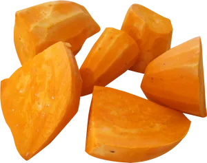 Fresh Yam Pieces Isolated PNG Image