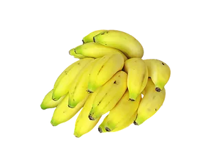 Fresh Yellow Bananas Black Background PNG Image