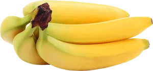 Fresh Yellow Bananas Cluster PNG Image