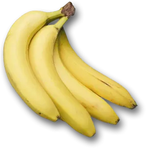 Fresh Yellow Bananas Cluster PNG Image