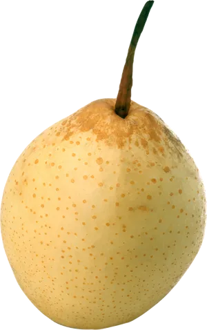 Fresh Yellow Pear Single Isolated PNG Image