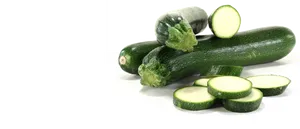 Fresh Zucchiniand Slices PNG Image
