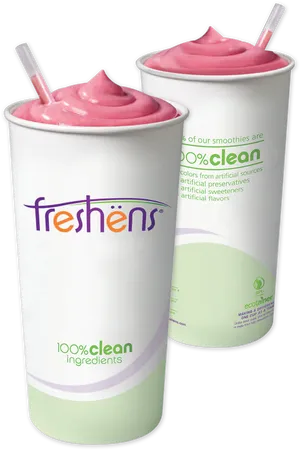 Freshens Smoothiesin Eco Friendly Cups PNG Image