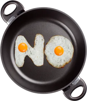 Fried Egg Letter Nin Pan PNG Image