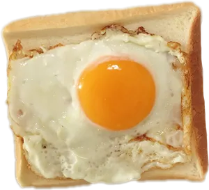 Fried Eggin Bread Cutout PNG Image