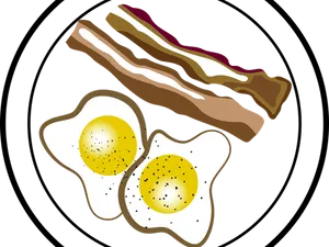 Fried Eggsand Bacon Clipart PNG Image