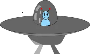 Friendly Alienin U F O PNG Image