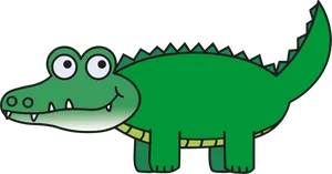 Friendly Cartoon Alligator PNG Image