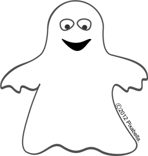 Friendly Cartoon Ghost Graphic PNG Image