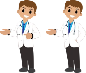 Friendly Doctor Cartoon Clipart PNG Image