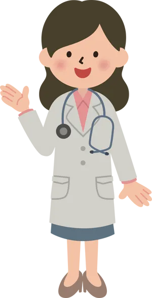 Friendly Female Doctor Clipart PNG Image