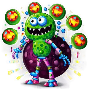 Friendly Virus Cartoon Png Cfj PNG Image