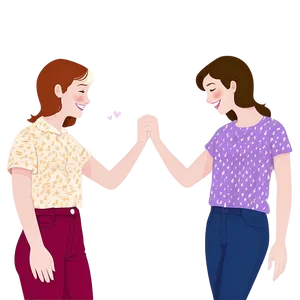 Friendship Goals Illustration PNG 3 PNG