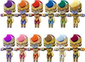 Frieza Character Variations PNG Image