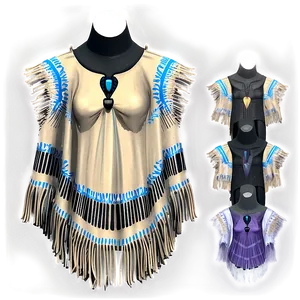 Fringed Poncho Look Png Grd57 PNG Image