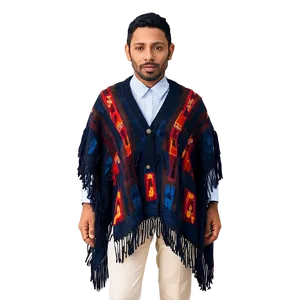 Fringed Poncho Look Png Sdk81 PNG Image