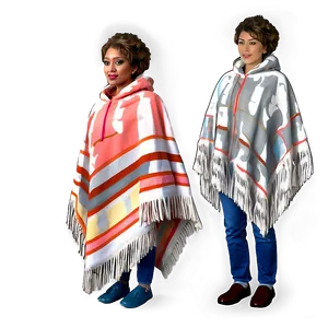 Fringed Poncho Look Png Xkd16 PNG Image