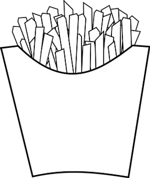 Frites Dessin Noiret Blanc PNG Image