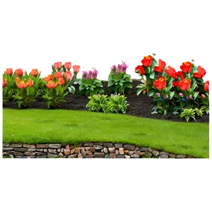 Front Yard Flower Bed Png 06272024 PNG Image