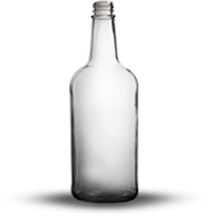 Frosted Glass Bottleon Gray PNG Image