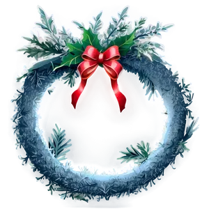 Frosty Holiday Wreath Png Tgt PNG Image