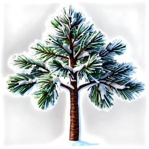 Frosty Pine Tree Png Vrx67 PNG Image