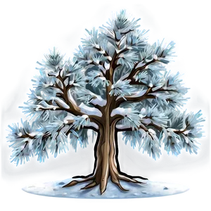 Frosty Snow Tree Png Byr23 PNG Image