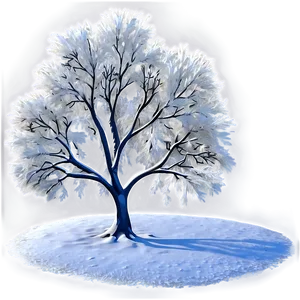 Frosty Winter Trees Landscape Png Qae71 PNG Image