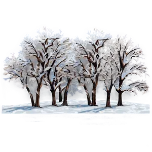 Frosty Winter Trees Landscape Png Tul56 PNG Image