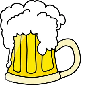 Frothy Beer Mug Cartoon PNG Image