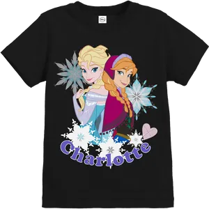 Frozen Anna Elsa Personalized Shirt PNG Image