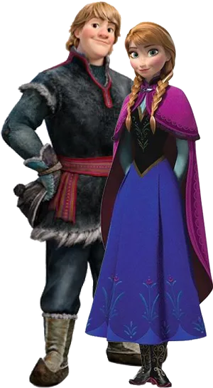 Frozen Annaand Kristoff Together PNG Image