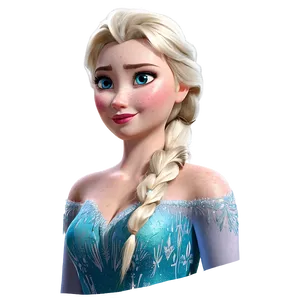 Frozen Elsa Portrait Png Onb PNG Image