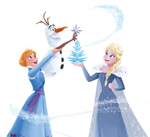 Frozen Friends Magic Moment PNG Image