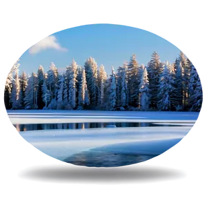 Frozen Lake Scenery PNG 3 PNG