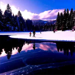 Frozen Lake Skating Png Sms PNG Image